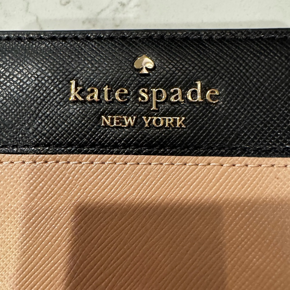 Kate Spade Black and Cream Women's wallet